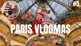 PARIS VLOGMAS DAY 5  The Galeries Lafayette tree  making our own 🎄 [upl. by Ubana]