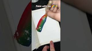 Arabic calligraphy rainbow🌈✨silver leafpaintingshorts [upl. by Sher]