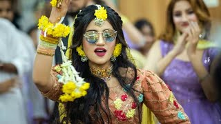 Brides Holud Entry  Odhani  Sajna  Current Laga Re  Team Bride  RAFI amp ETUS HALDI NIGHT 2022 [upl. by Dadirac417]