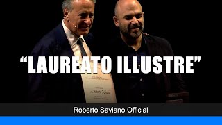 Roberto Saviano premiato come quotLaureato illustrequot per gli 800 anni dellUniversità Federico II [upl. by Marr]