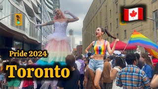 4 K 🇨🇦 Pride 2024 🌈 Toronto LGBTQ2 community celebrates in Canada 🇨🇦 [upl. by Lorinda]