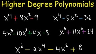 Factoring Higher Degree Polynomial Functions amp Equations  Algebra 2 [upl. by Pammie]