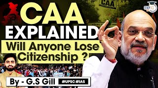 Citizenship Amendment Act CAA Explained  MHA Amit Shah  UPSC GS2 [upl. by Htenay]