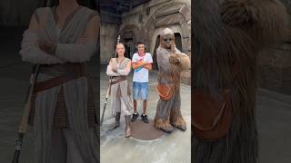 Thomas giving Chewbacca and Rey a hug before they go on patrol shorts disneyland autism [upl. by Estel328]