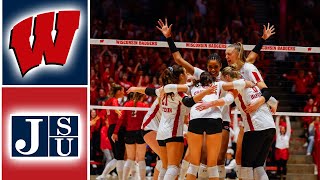 1 Wisconsin vs Jackson State First Round  2023 Womens Volleyball Championship [upl. by Michigan]