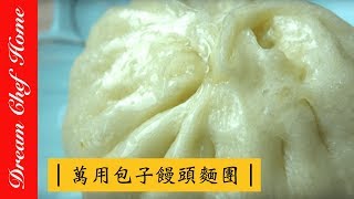 【夢幻廚房在我家】基礎肉包萬用麵糰配方不藏私！萬用包子饅頭麵皮大公開，老師傅的配方第一集麵團篇 How to make Basic Dough for Chinese buns ep1 [upl. by Neelear]