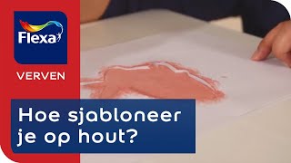 Sjabloneren op hout in 5 stappen  Flexa verf [upl. by Nillek]