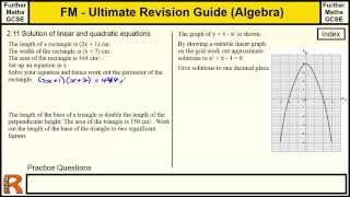 Forming and Solving Linear and Quadratic Equations  Ultimate revision guide for Further maths GCSE [upl. by Gerhan]