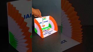 🇮🇳 15 August Greeting Card Making 🇮🇳  Paper Craft shorts trending viral [upl. by Queena537]