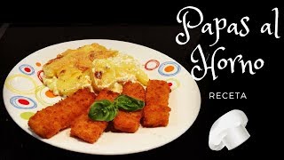 Papas al horno  Papas gratinadas  Receta [upl. by Neltiak]