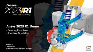 Ansys Discovery 2023 R1 Update Demo  Rotating Fluid Zone amp Transient Simulation  PD Solutions [upl. by Germayne]