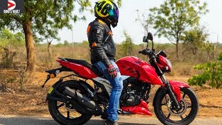 Apache RTR 160 4V ABS Review Top Speed Braking Test MotoVlog BikesDinos [upl. by Alded958]