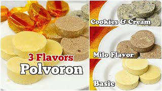 POLVORON  How to make Polvoron  3 Flavors Polvoron [upl. by Pompea]