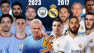 Manchester City 2023 VS Real Madrid 2017 😮🔥Ronaldo Benzema Bale Haaland De Brune Long Vs💪 [upl. by Ayiram]