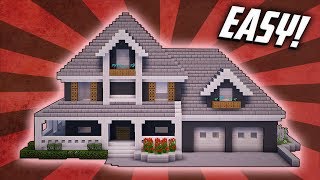 Minecraft How To Build A Suburban Mansion House Tutorial 4 [upl. by Roel346]