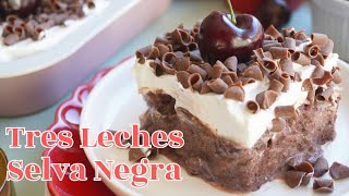 TIENES QUE PROBAR ESTA TORTA TRES LECHES SELVA NEGRA 😍🤤 [upl. by Newg]