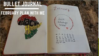 Bullet Journal  February Plan with Me Black History Month [upl. by Odnomyar]