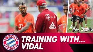 Training with Arturo Vidal  FC Bayern [upl. by Godden]