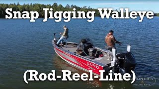 Snap Jigging Walleye Set Up RodReelLine [upl. by Vincents]