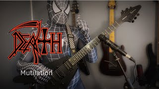 Death  Mutilation Lead guitar cover vocal amp lyrics Live Recording chuckschuldiner guitarist [upl. by Ailsun501]