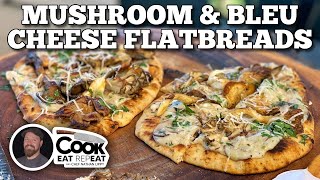 Mushroom amp Bleu Cheese Flatbread  Blackstone Griddles [upl. by Anallij]