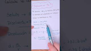 DISOLUCIONES ► Concentración EN GRAMOS POR LITRO química disoluciones chemistry shorts short [upl. by Etnemelc]