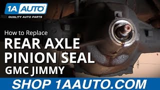 How To Install Replace Rear Axle Differential Pinion Seal 8491 GMC Jimmy SUV [upl. by Walkling]