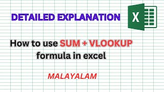 How to Use SUM and VLOOKUP Together in Excel  StepbyStep Guide [upl. by Prochora284]