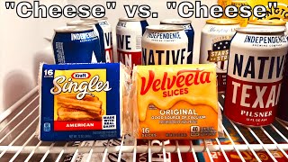 Kraft Singles vs Velveeta  quotCheese vs Cheesequot [upl. by Amaty]