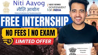 Free Government of India Internship 2024  For Any College Students  NITI Aayog Internship [upl. by Waldner977]