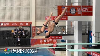 Greg Duncan Tyler Downs punch tickets to Paris Olympics in 3m synchro springboard  NBC Sports [upl. by Dianuj190]