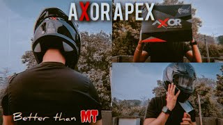 UNBOXING AXOR APEX BLACK SOLID HELMET  BBSRBIKER motovlog unboxing odisha [upl. by Adnamra]