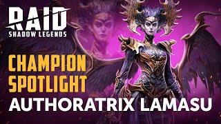 RAID Shadow Legends  Champion Spotlight  Authoratrix Lamasu [upl. by Ashwin617]