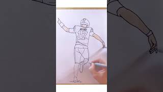 How to draw NFL players Josh Allen joshallen drawing buffalo bills drawinglessons nfl sketch [upl. by Llaccm799]