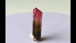 Double terminated polychrome Tourmaline crystal 1 [upl. by Buxton]