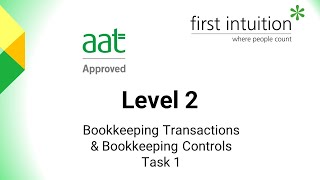 AAT Bookkeeping Transactions and Bookkeeping Controls  Task 1 [upl. by Bove]