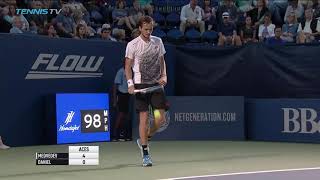 Hot Shot Medvedevs Slice Serve Cant Get Any Better In WinstonSalem 2018 [upl. by Wyatan207]