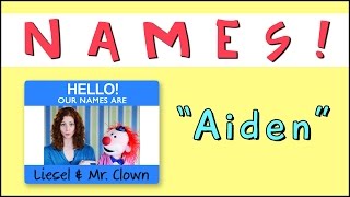 Learning Names with Mr Clown quotAidenquot [upl. by Hilary697]