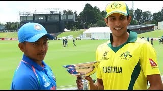 U19 Cricket World Cup final India not favourites says Aussie captain Sangha [upl. by Ahseikan501]