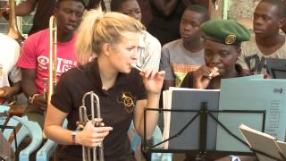 Alison Balsom and Guy Barker quotMusic as a Healerquot Brass for Africa trip 2014 [upl. by Trinette119]