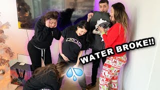 MY WATER BROKE ON MY FAMILY PRANK [upl. by Hardunn]