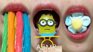 asmr MARSHMALLOW JELLY MINIONS CANDY eating sounds [upl. by Dranreb]