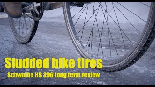 Transform your winter bike riding with studded tires Review of the Schwalbe HS396 tire [upl. by Nita]