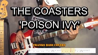 “Poison Ivy” – The Coasters – BASS TAB  FRANKS BASS COVERS [upl. by Leonsis]