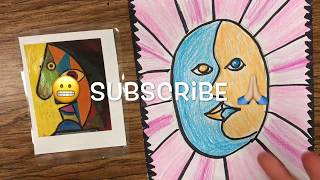 How to make a Picasso FACE  Easy diy Pablo Picasso Project for kids  draw faces  Mr Schuette [upl. by Fellner]