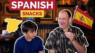 Part 1 Americans React to Trying Spanish Snacks for the First Time US ES Spain 먹방 [upl. by Ennaisoj]