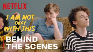 I Am Not Okay With This BTS  Sophia Lillis amp Wyatt Oleff Dance To An Awkward Song  Netflix [upl. by Airotciv410]