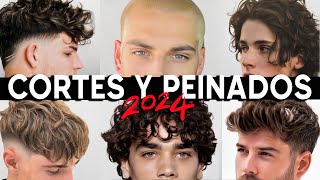 PEINADOS Y CORTES DE CABELLO PARA HOMBRES 2024 [upl. by Natsirk287]