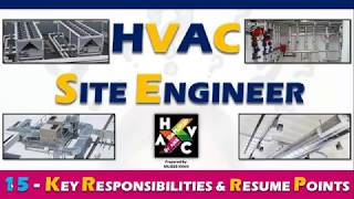 HVAC Site Engineer  Key Job Responsibility amp Resume Points [upl. by Edy]