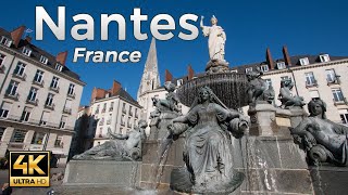 Nantes France  Part 1  Walking Tour 4k  Bretagne amp Pays de la Loire [upl. by Olympe]